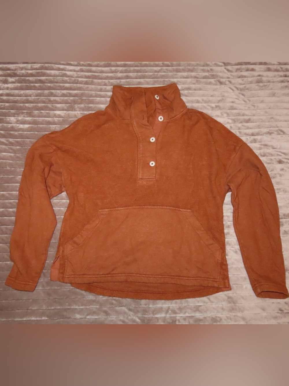 REI Women’s Cozy Button-Neck Pullover Sweater - Rust